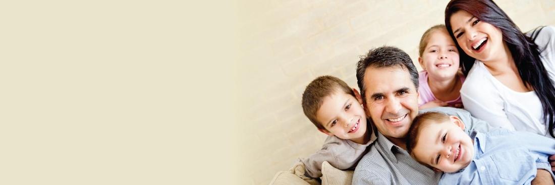 Family Smiling after general dentistry at 50th and France Dental Care
