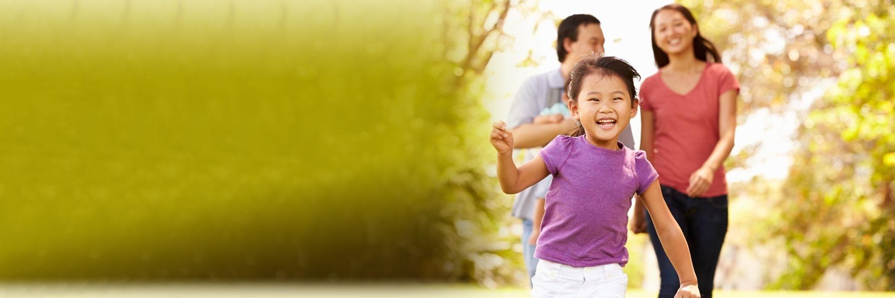 Family playing after general dentistry at 50th and France Dental Care